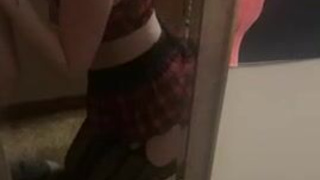 Schoolgirl Deepthroat Blowjob GIF